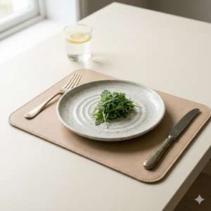 Commercial Grade Real Leather Placemat Heat Proof Genuine Leather Special Purpose Dining Table Decor <b>Mat</b> Bags & Cases LPM-0135 - Product Image 3