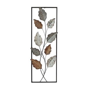 Décoration murale contemporaine en métal en forme de grande feuille, art mural 3D en fer représentant une plante tropicale pour la maison, le salon, la chambre, décoration murale esthétique - Product Image 4