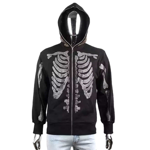Sweat à capuche thermique surdimensionné personnalisé noir avec logo de haute qualité, couleur unie, 100% coton, polaire respirant, taille XS pour l'hiver - Product Image 6