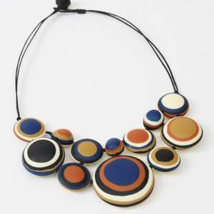 <b>Boho</b> Style Handcrafted Resin Wooden Beads <b>Necklace</b> Casual Travel Jewelry for Perfect Looks - Product Image 2