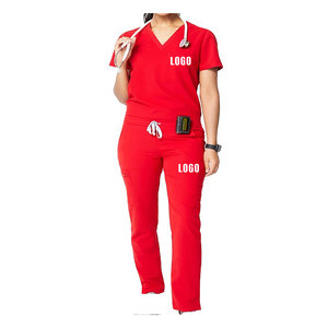 New Design Eco-Friendly Lightweight Jersey Anti-Wrinkle Breathable Short Sleeve Medical Nursing <b>Scrub</b> Sets Hospital Jogger - Product Image 1