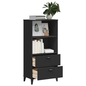 VIKEN Black Engineered Wood <b>Bookcase</b> 23.6"x13.8"x48.4" - Product Image 4