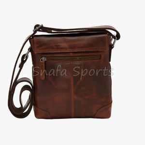 Sacs à bandoulière multifonctionnels en cuir, sacs messager décontractés pour hommes et femmes, entièrement confortables - Product Image 2