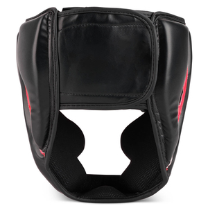 Protector de Cabeza Profesional para Boxeo, en Cuero PU Negro y Rojo, Equipo de Protección para Entrenamiento de Kickboxing, MMA y Muay Thai - Product Image 2