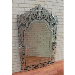 Luxury Antique Venetian Style Wall <b>Mirror</b> with Intricate Floral Scroll Frame | Ornate Decorative Accent <b>Mirror</b> for Home Decor - Product Image 1