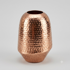 Handcrafted Hammered Copper Metal Flower <b>Vase</b> Tapered Tabletop Flower Pot Luxury Home Hotel Living Room <b>Decor</b> Centerpiece Vessel - Product Image 2