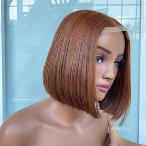 Extensiones de cabello humano recto de hueso de color castaño duradero, pelucas delanteras de encaje suave y sedoso, paquetes de cabello crudo vietnamita - Product Image 1