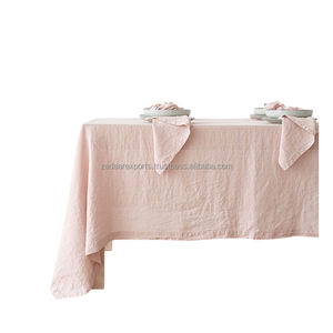 Mantel de lino de alta calidad personalizable y sostenible lavable para mesa de comedor - Product Image 1