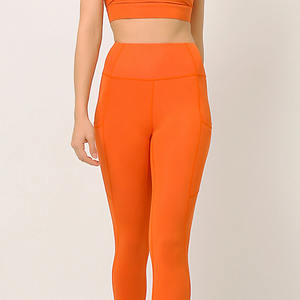 Conjunto de Yoga sin Costuras para Mujer, Tallas Grandes, con Logotipo Personalizado, Leggings para Gimnasio y Sujetador Deportivo de un Solo Hombro, Ropa Deportiva, Venta al Por Mayor OEM - Product Image 2