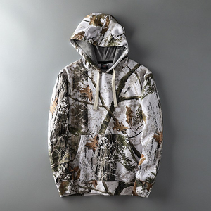 Sweat à capuche imprimé camouflage pour homme, manches longues, vêtements de chasse d'hiver, veste en polyester respirant, softshell, taille adulte - Product Image 1