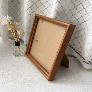 Rehman Craft Retro Brown Square Solid Wood Photo Frame Easel Back Handmade Eco-Friendly Digital Printing for <b>Desk</b>/Tabletop <b>Wall</b> - Product Image 5