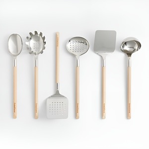 6-Piece High-Temperature Resistant <b>Silicone</b> Cooking Spatula Set with Wooden Handle Kitchenware Suit Efficient Cooking <b>Tool</b> Sets - Product Image 2