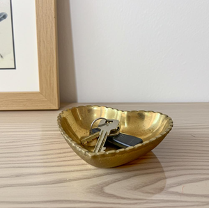 Brass Fruits Bowl Top Design Crafted Heart Shape Design <b>Basket</b> Brass Gold Chocolate Bowl Best Prices - Product Image 6