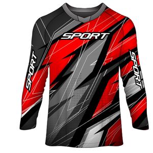 Maillot de motocross confortable, design personnalisé, coupe-vent, sublimation, respirant et esthétique. - Product Image 5