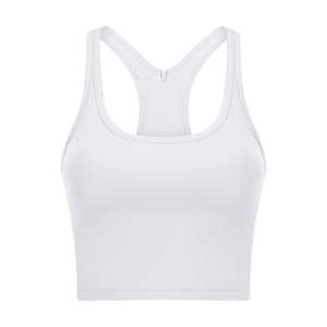 Custom Wholesale Women Slim Fit Gym Tank <b>Top</b> Quick Dry Breathable <b>Cropped</b> Sleeveless Yoga Fitness <b>Top</b> - Product Image 4