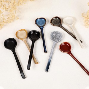 Cuillère en céramique à long manche pour la cérémonie du thé japonaise, accessoires de thé, cuillère à soupe, livraison en une seule pièce uniquement via UO - Product Image 5