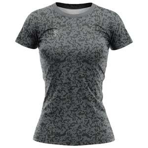 T-shirt pour femme en coton 100% écologique avec logo personnalisé imprimé, décontracté, vintage, graphique, col tricoté, 160 GSM, biolavé, anti-boulochage - Product Image 1