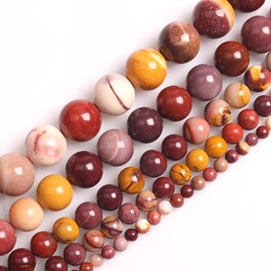 ลูกปัดหินมูคาอิทธรรมชาติหลากสีทรงกลมสำหรับทำเครื่องประดับ สร้อยข้อมือ สร้อยคอ DIY อุปกรณ์เสริมเสน่ห์ - Product Image 4