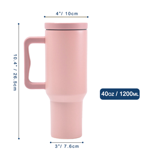 Mug de Voyage Isotherme en Acier Inoxydable 40 oz avec Couvercle et Paille - Product Image 6