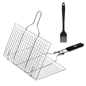 Cestello per Griglia BBQ in Acciaio Inox per Grigliare Pesce e Verdure all'Aperto - Product Image 1