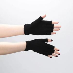 Guantes de punto sin dedos, guantes de trabajo elásticos y cálidos para invierno, para mujeres y hombres, accesorios de ciclismo, servicio OEM - Product Image 3