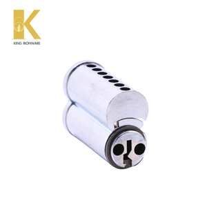 Cylindres de serrure avec plusieurs options de cannelures, en laiton chromé satiné, 7 cannelures Q SFIC pour la sécurité des bâtiments commerciaux - Product Image 2
