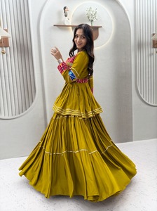 Traditional Indian Koti Choli <b>Lehenga</b> Set for <b>Women</b> Stylish Embroidered Ethnic Wear Wedding & Festive Party Wear - Product Image 6