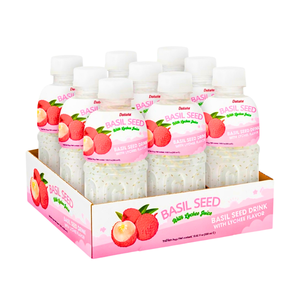 Bebida de Semillas de Albahaca DATAFA con Jugo de Lichi, Botella PET de 320 ml, Bebida Saludable Lista para Beber, OEM, ODM, OBM, Superventas - Product Image 4