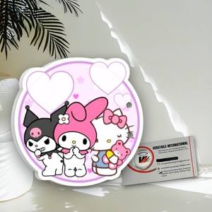 Palette magnétique en acrylique tendance pour extensions de cils, motif Hello Kitty, cœur, diamant, ovale, écologique - Product Image 2