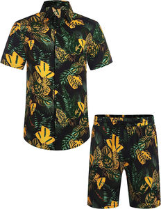 Conjunto de Pantalones Cortos y Camiseta de Playa para Hombre, Diseño Hawaiano, Traje Deportivo de Dos Piezas, Venta al Por Mayor 2023 - Product Image 2
