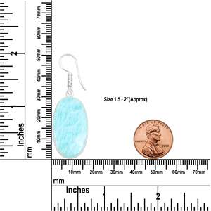 Natural Gemstone Silver Plated Jewelry for Women Party Handmade 2026 New Arrival <b>Cute</b> Amazonite Dangle Drop <b>Earrings</b> - Product Image 3