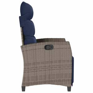 Chaise de jardin inclinable bleu marine - Product Image 6