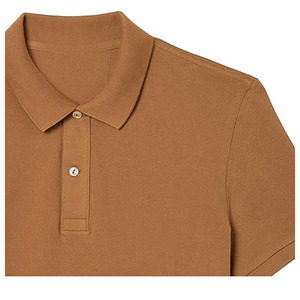 Polo de Manga Corta para Hombre, Color Marrón, Estilo Casual, Liso, Tejido Transpirable, Logotipo Personalizado, OEM, ODM Disponible - Product Image 5