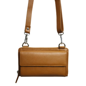 Faraday Anti-Hacking Signal Block Leather Crossbody Sling Bag Lady's Portable RFID Fashionable Mobile Holder Case Purses <b>Wallets</b> - Product Image 5