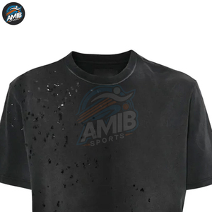 T-shirts personnalisés avec logo, unis, effet vieilli, vente en gros, vierges, grandes tailles, été, 100% polyester tricoté, coupe oversize, haute qualité - Product Image 2