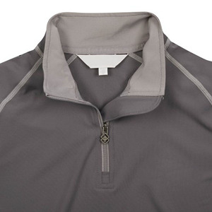 Camiseta de equitación de manga larga para mujer Horsekraft de alta calidad, con media cremallera, de secado rápido, transpirable, color gris. - Product Image 2