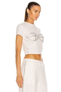 Camiseta Básica de Algodón 100% para Mujer, Manga Corta, Cuello Redondo, Corte Ajustado, Elástica, Casual, Tops Cortos para Mujer al por Mayor - Product Image 2