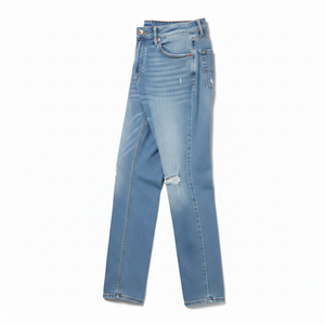 Pantalones vaqueros transpirables para mujer al por mayor con MOQ bajo, diseño personalizado, últimos modelos de pantalones vaqueros para mujer para venta en línea - Product Image 1