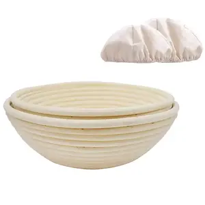 ตะกร้าหวายธรรมชาติสำหรับทำขนมปังซาวโดว์ระดับมืออาชีพ คุณภาพสูง ทำด้วยมือจากหวายธรรมชาติ - Product Image 1