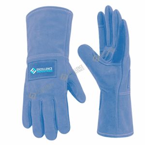Heavy Duty Welding <b>Gloves</b> Heat Resistant Leather Safety <b>Gloves</b> for Industrial Construction and Metal Work - Product Image 2