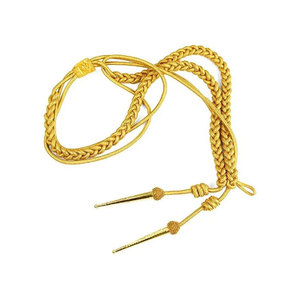 Coated Reflective Drawcord Lanyard Shoulder Cords 100% Cotton 8 Strand <b>Braided</b> Uniform <b>Accessories</b> Direct Export Manufacturers - Product Image 2