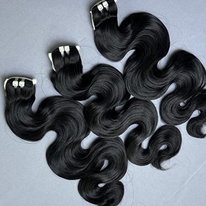 Cierre de encaje de cabello humano vietnamita 5x5 6x6 Cierre de encaje Hd Onda del cuerpo con mechones de tejido Extensión de cabello de bebé Color natural - Product Image 4