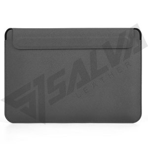 Funda Protectora para Portátil de Cuero Genuino Resistente al Agua, Estilo Ejecutivo, Color Naranja Sólido, Correa Ajustable, para 13-15 Pulgadas - Product Image 3