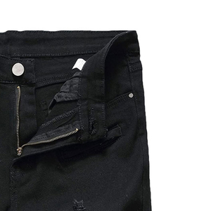 Pantalones Cortos de Mezclilla de Algodón Personalizados para Hombre, Cintura Alta, Cierre con Cordón, Transpirables, Diseño Vintage, MOQ Bajo, Última Moda Urbana de Verano - Product Image 4