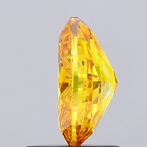 Diamant CVD de laboratoire de couleur jaune profond fantaisie, forme ovale, taille 4,00 carats, clarté VS2, certifié IGI, pierres pour bijoux fantaisie. - Product Image 2