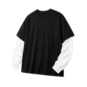 เสื้อยืดโอเวอร์ไซส์ผ้าฝ้ายเนื้อหนักคุณภาพสูง 240 GSM |   เสื้อสตรีทแวร์แขนยาวสองชั้นแบบยูนิเซ็กส์ - Product Image 6