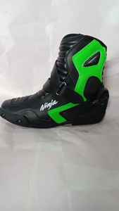 Chaussures de moto sportives en cuir respirant et imperméable, bottes de course pour moto, motocross pour hommes de haute qualité - Product Image 4