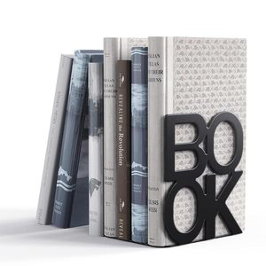 Metal Bookend Tabletop Heavy Books Tiered Shelf Organizer Holder Storage Office - Product Image 5