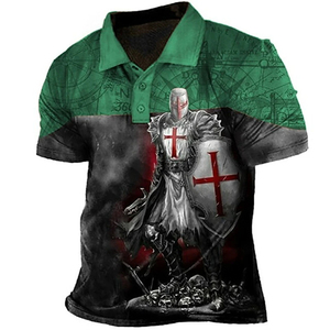Camisa de Caballero con Estampado Completo para Hombre, Cuello Camisero, Manga Corta, Transpirable, Corte Regular, para Todas las Temporadas, Nombre del Equipo Personalizado, Disponible 100% - Product Image 4