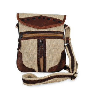 Sac à dos de voyage vintage en coton durable avec fermeture éclair unisexe - Product Image 1